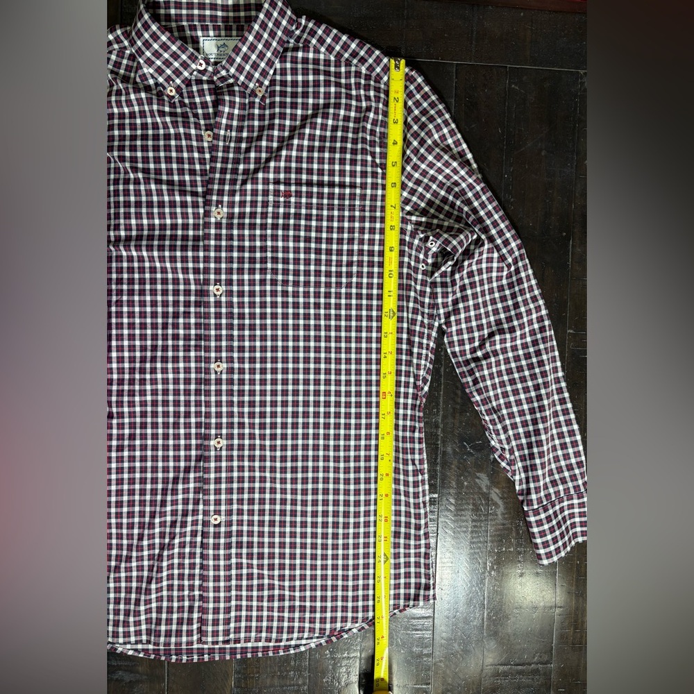 Southern Tide Intercoastal Button Down - Navy, White, & Red Check Men’s Medium - Picture 7 of 8